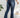 New Women's Elastic Button Zipper Flared Jeans