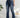 New Women's Elastic Button Zipper Flared Jeans